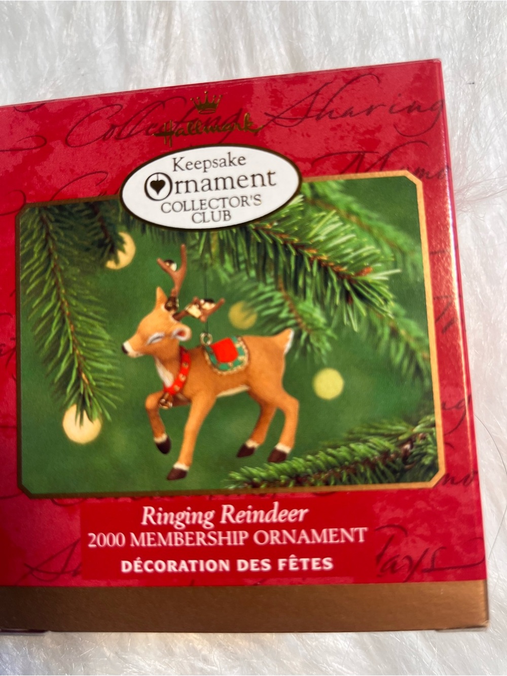 Hallmark Keepsake Ornament - Ringing Reindeer (Red/Green/Gold/Brown)